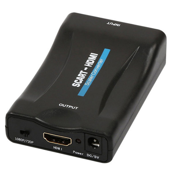 SCART till HDMI Adapter 1080P HD Video Audio Upscale Converter