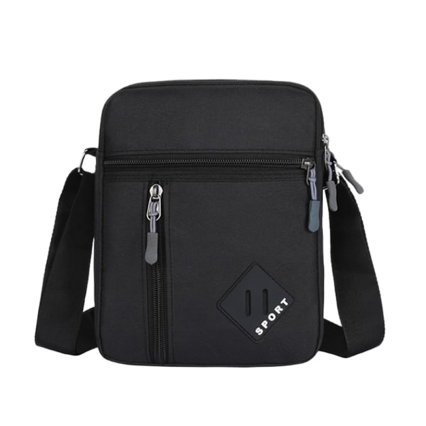 Män Messenger Bag Pack Utility Travel Work Shoulder Sling Ryggsäck Cross Body Väskor Black