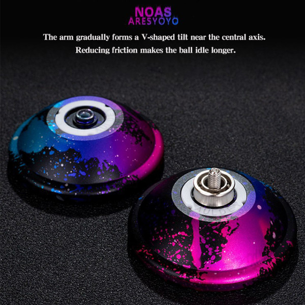 Professionell YOYO Ball Competition Metal Responsive Toy Gift Black Pink Blue