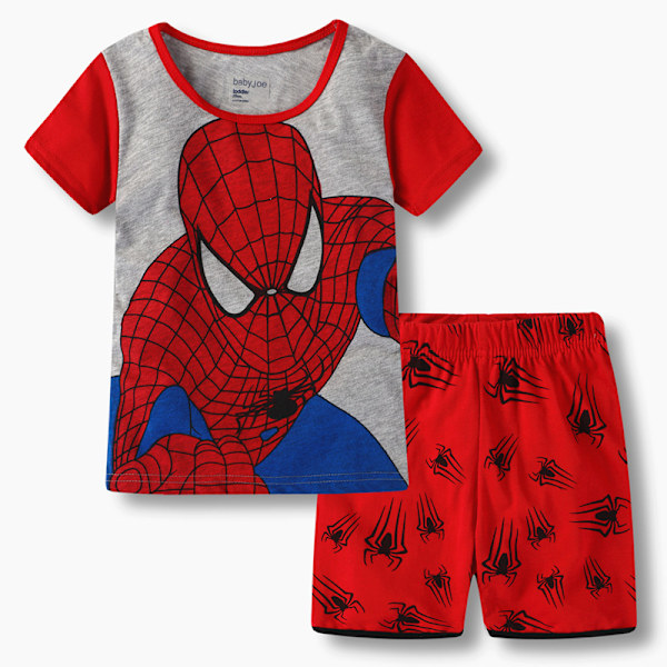 Spider-Man Pyjamas för Små Pojkar Bomull Sommar Pyjamas för Pojke Nattkläder Korta Ärmar Söta Tecknade Sovkläder Korta Set #9 110cm