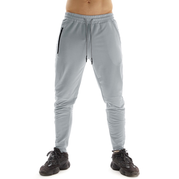Stretch Casual Träningsbyxor med flera fickor för män Grey 2XL