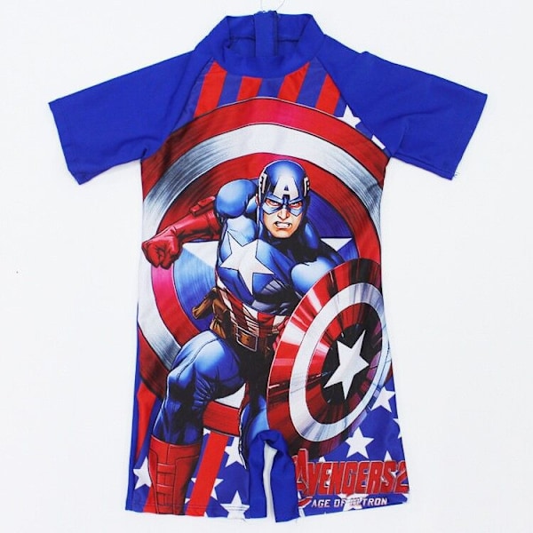 Barnbadkläder för pojkar Tecknad Avenger Småbarn Badkläder Baby Pojkar Baddräkt Surfkläder Hel Baddräkt Simdräkt #9 L