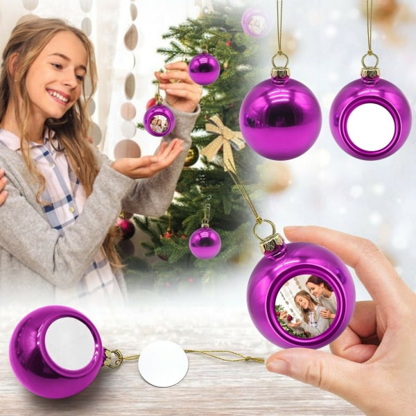 5 st julgransprydnader för transfertryck DIY-gåvor golden 5pcs