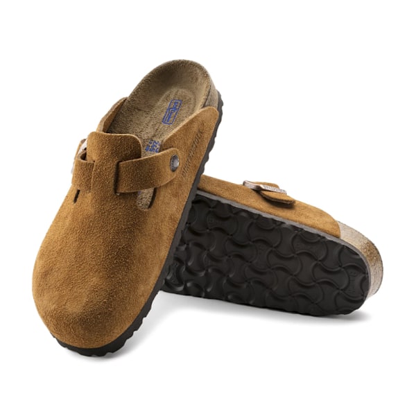 Birkenstock Boston Mockaskinskor med Mjuk Fotbädd Unisex Slip On Vardagsskor Maroon 37