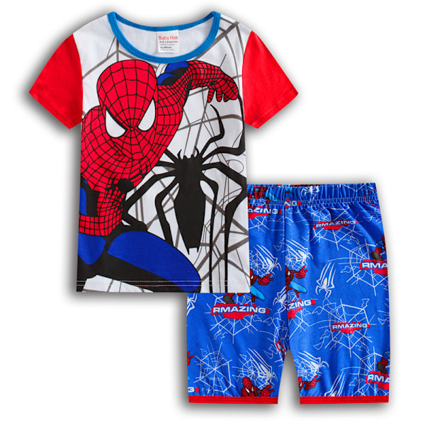 Spider-Man Pyjamas för Små Pojkar Bomull Sommar Pyjamas för Pojke Nattkläder Korta Ärmar Söta Tecknade Sovkläder Korta Set #6 90cm