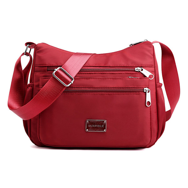 Damväska Messenger Bag Pack Resväska Casual Axelväska Slunga Ryggsäck Cross Body Väskor Red