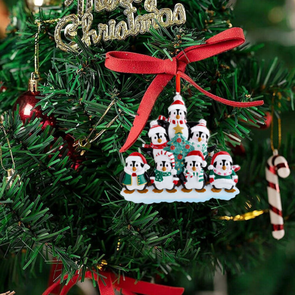Christmas Penguin Family Pendant Xmas Tree Hängande Ornament 2 penguins