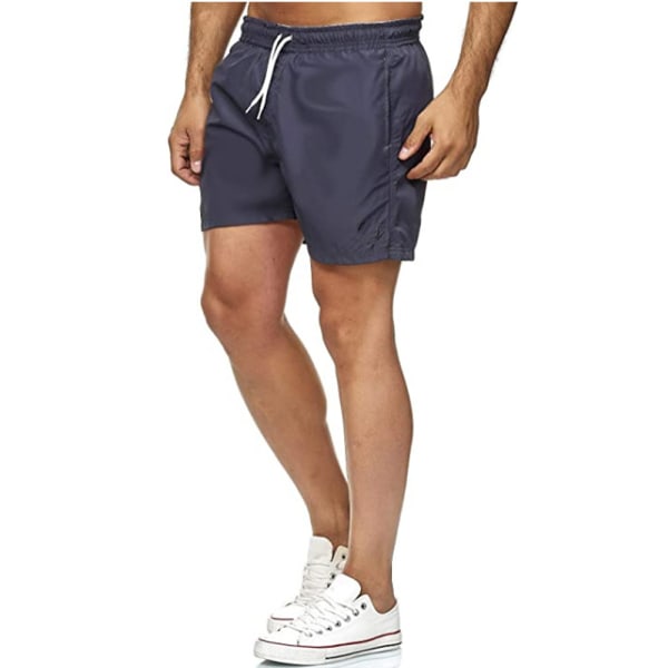 Fitness Portabla shorts med spetsficka Träningsbyxor för män Navy blue L