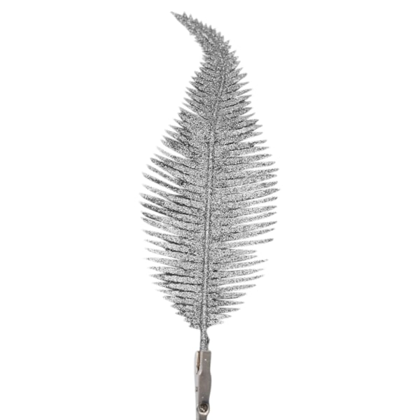 6 st julgransdekoration klämma glittrig fjäder prydnad sliver