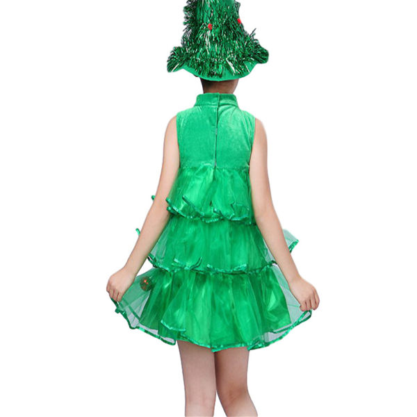 Julgran Barnkläder Klänning och Hatt Rollspel 150CM
