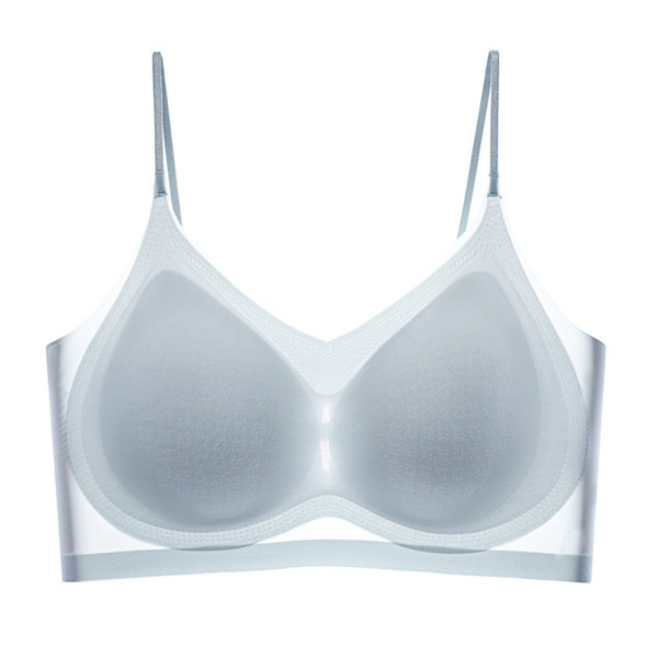 Sommar Ultra Tunn Is Silke Komfort BH Kvinnor Underkläder light blue XL