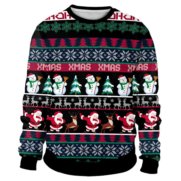 Män Kvinnor Par Jul Sweatshirt Huvtröja E L