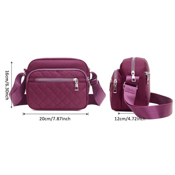 Handväska Messenger-axelväska med stor kapacitet för kvinnor, flickor purple