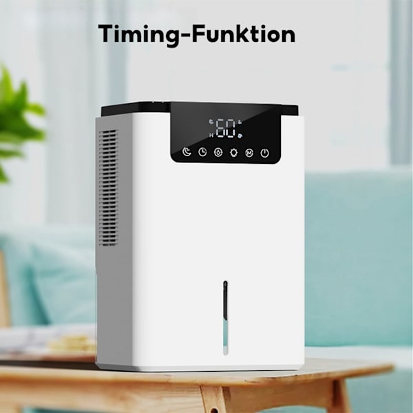 Luftavfuktare, 60W Intelligent Elektrisk Avfuktare, Med Avfrostnings- & Sovlägesfunktion, För Sovrum, Källare, Barnrum och Andra Rum