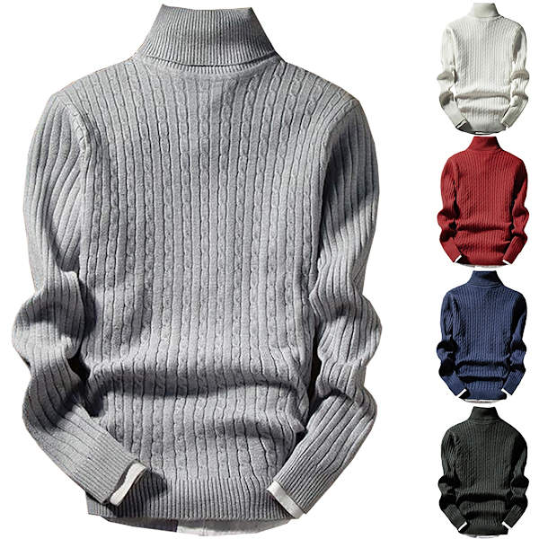 Retro Style Trendig Herr Mode Stickad Pullover gray 2XL