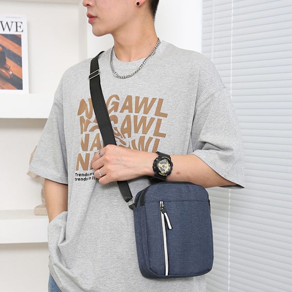 Herr Messenger Bag Pack Utility Reseväska Arbetsaxel Väska Cross Body Väskor Blue