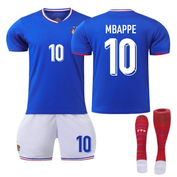 2024 Europeiska Mästerskapet Hemma i Frankrike Fotbollströja Set för Barn #10 MABPPE Tröja Ungdom Träningskläder Fotbollsträningsuniformer 22