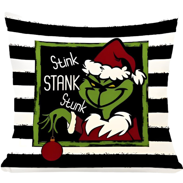 Julgrinch kuddfodral soffdekor julklapp semester C
