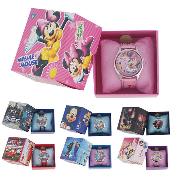 Barn Pojkar Flickor Klocka Barn Anime Cartoon Armbandsur Födelsedagspresent Automobile