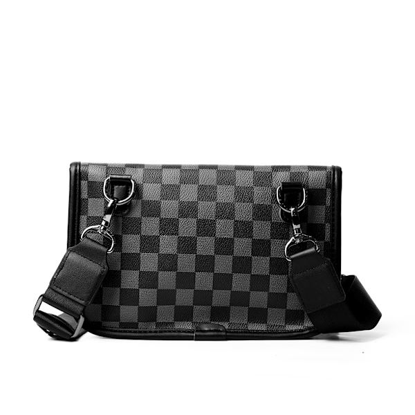 Trendig rutig crossbody-väska för män