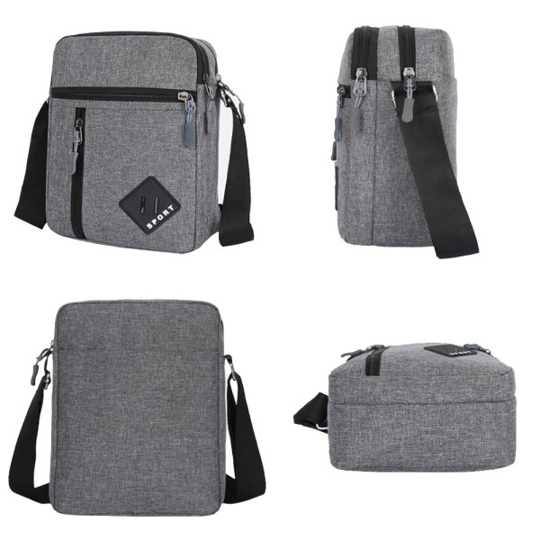 Herr Messenger Bag Pack Utility Resväska Arbetsaxel Väska Ryggsäck Cross Body Väskor Gray