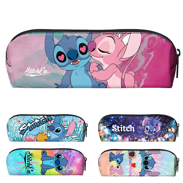 Lilo & Stitch Pennfodral Cartoon Pennväska Student Stationery Box Skolartiklar Barn Vuxna Organizer Väska A