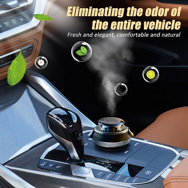 Solar Car Air Freshener Rotation Aromaterapi Bil Fordon Parfym Aroma Diffuser Ocean