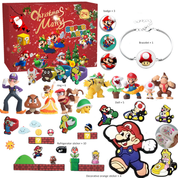 2023 jul Mario Figures 24 dagars nedräkning adventskalender