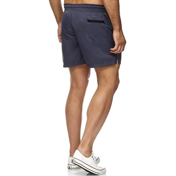 Fitness Portabla shorts med spetsficka Träningsbyxor för män Navy blue 3XL