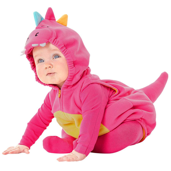 Baby Dinosaur Cos Kostym Ärmlös Romper Pyjamas Nattkläder 3-6M