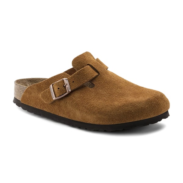 Birkenstock Boston Mockaskinskor med Mjuk Fotbädd Unisex Slip On Vardagsskor Maroon 44