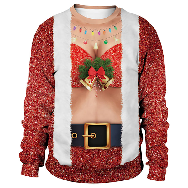 Julpar tröja långärmad T-shirt topp anpassad D M