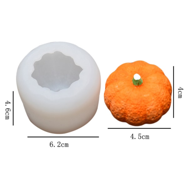 3D DIY Pumpa Ljusform Handgjord Halloween Form Kakform M
