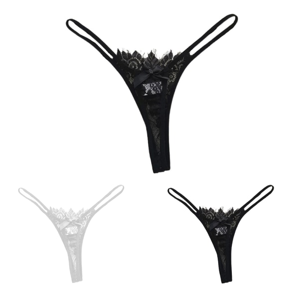 Kvinnor Sexiga Spets Underkläder Trosor Underkläder Fluga Trosor black 2XL