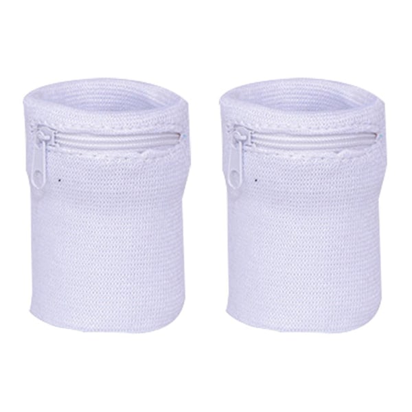 2 st handledsväska med dragkedja löparhandledsband handledsväska arm band väskor White