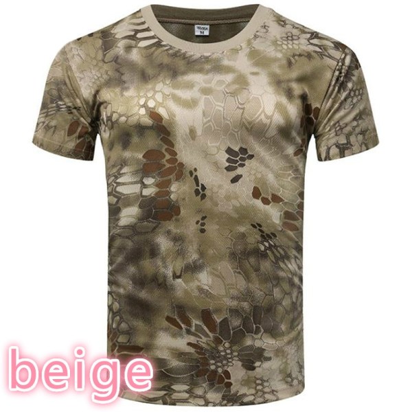 Summer Army Camouflage Print T-shirt Herr army green L 7387 | army green |  L | Fyndiq