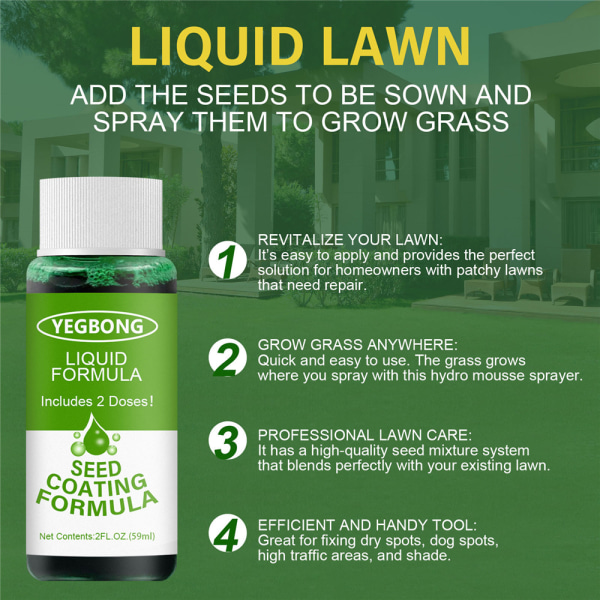 Portabel Grass Fusion Lawn Patch Seeding Solution