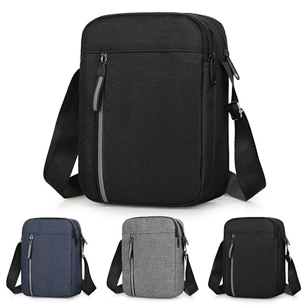 Herr Messenger Bag Pack Utility Reseväska Arbetsaxel Väska Cross Body Väskor Black