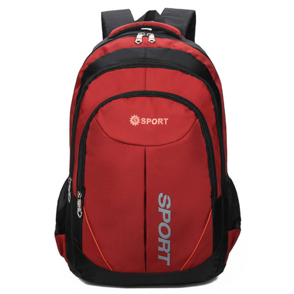 Sportryggsäck Nylon för utomhuscamping cykelvandringsväska Red color