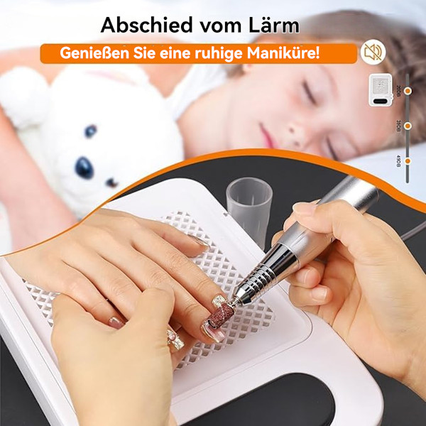 [Snabb Leverans] 4 i 1 Manikyr-Pedikyr Set, Nageldammsugare - Med Filter, Dammsugare Nagelbana