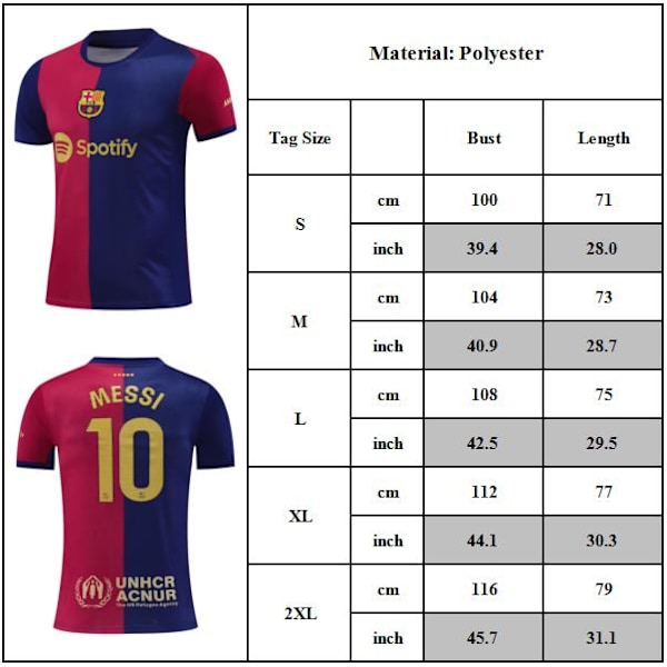 Herrfotbollströja 2025 Barcelona Bortatröjor NO.10 MESSI Fotboll M