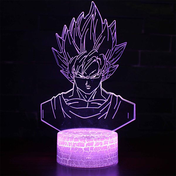 Dragon Ball 3d Lampa Led Nattljus Med Touch Control Barngåva A