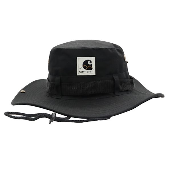 Hatt för män utomhus solhatt hink safari buske boonie vandring fiske keps bred brätte ny Black