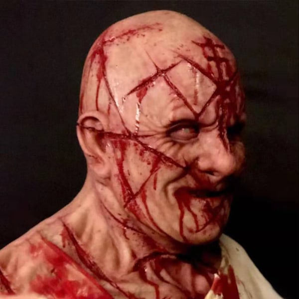 3D Läskig Halloween Mask Skräckhuvudbonad för Vuxna
