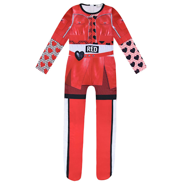 Descendants 4 The Rise of the Red Charming Chloe Prinsess Jumpsuits för Flickor Fest Halloween Kostym Födelsedagspresenter och Tematiska Fester för Fans 140cm