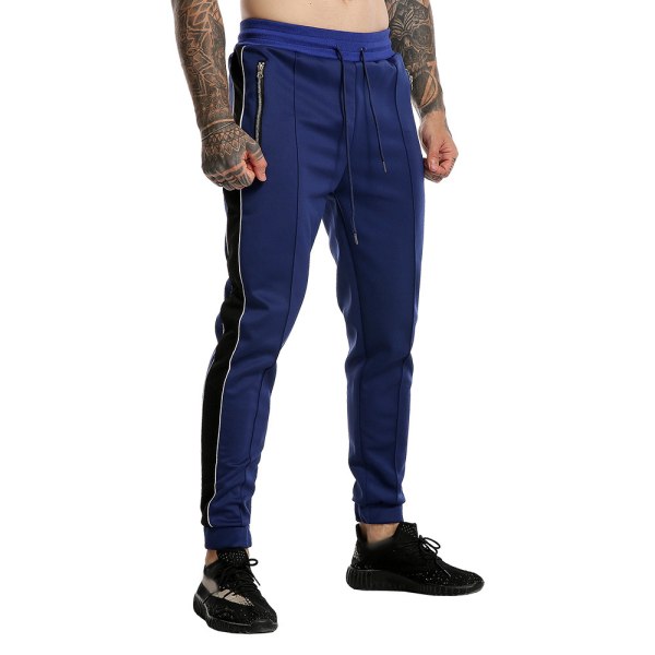 Stretch Casual Slim Fit träningsbyxor för män Dark Cyan L