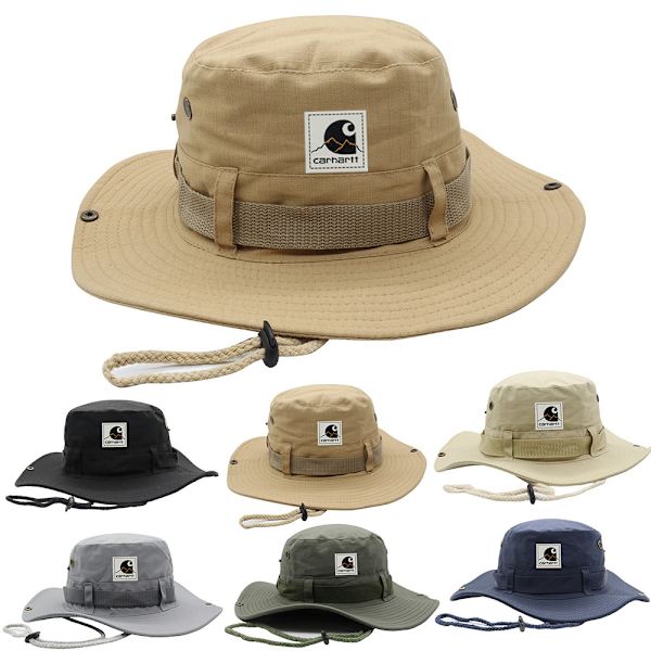 Hatt för män utomhus solhatt hink safari buske boonie vandring fiske keps bred brätte ny Khaki