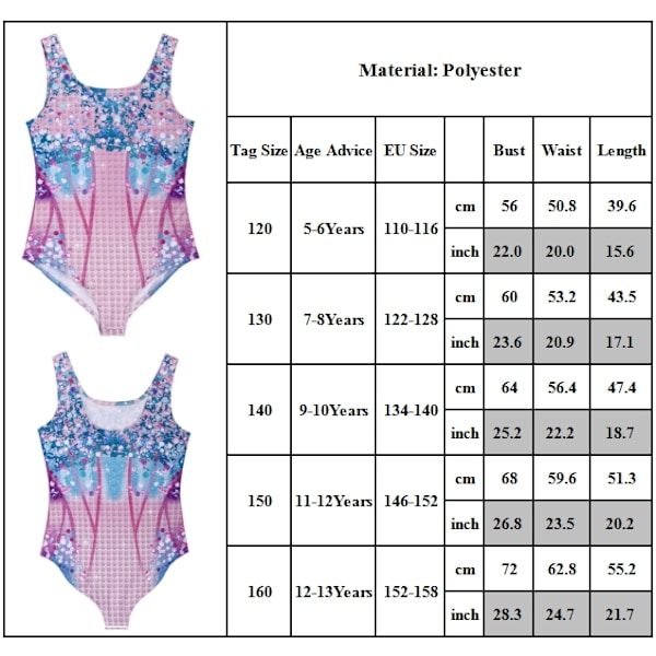 Barnflickor Taylor Swiftie Tryckt Baddräkt En Delig Strandkläder Scenframträdande Kostym 5-13 År 130cm