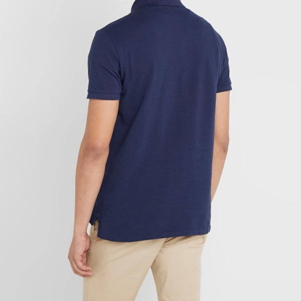 PoloRalphLauren Herr Classic Fit Kortärmad Poloshirt Royal Blue-White S