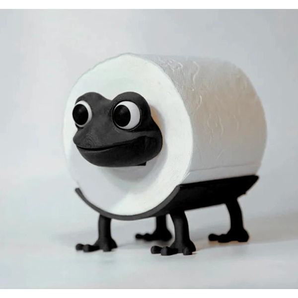 Toalettpappershållare med djurmotiv, fristående tecknad får-toalettrullehållare, 3D-printad gris katt toarullehållare för badrumsinredning, förvaring av pappersrullar D